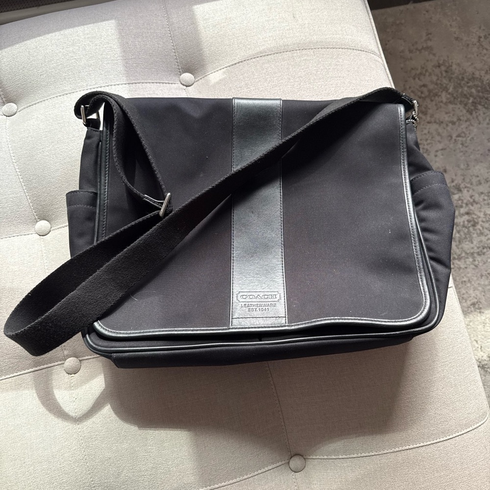 Coach Black and Gray Messenger Bag